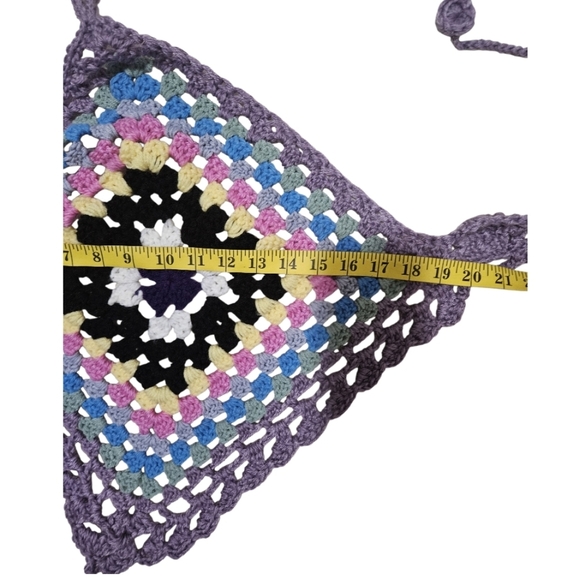 One-of-a-kind Crochet Swim Cover-Up Top  Hand Crafted Festival Boho Beachwear - Picture 16 of 17